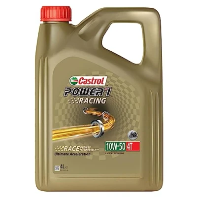Image of Castrol Power1 Racing 4T 10W 50 4 Stroke Engine Oil, 4L