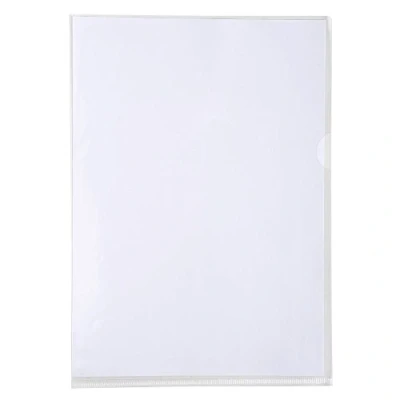 Image of Exacompta Ref 5950E Premium PVC Cut Flush Document Folders Suitable for Storing A4 Documents, 0.18mm Thick Material, Top &amp; Side Opening Clear (Pack of 50)