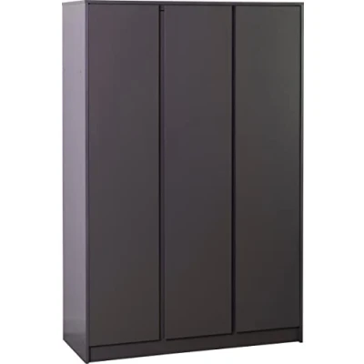 Image of Seconique Malvern 3 Door Wardrobe in Grey
