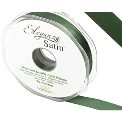 Image of Eleganza Double Faced Satin 15mm x 20m Sage Green No.51