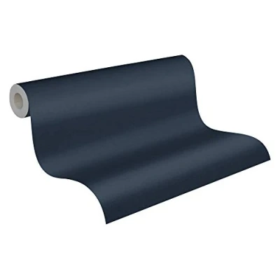 Image of Plain Wallpaper Metropolitan Stories 2 A.S. Création Non Woven 10.05 m x 0.53 Blue Made in Germany 379534 37953 4