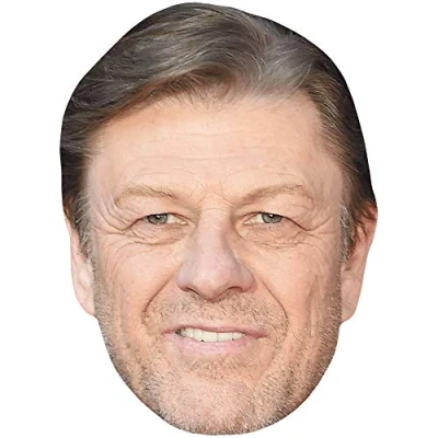 Image of Sean Bean (Stubble) Celebrity Mask, Flat Card Face, Fancy Dress Mask