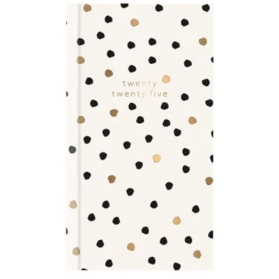 Image of 2025 Week to View Slim Textured Linen Stars and Strip Diary (Stars &amp; Strip)