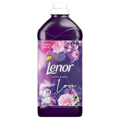 Image of Procter &amp; Gamble Lenor Fabric Conditioner, Washing Liquid Laundry Detergent, 50 Washes, 1.8 L, Exotic Bloom