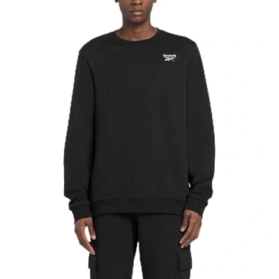 Image of Reebok LEFT Chest LOGO CREW Sweatshirt, Men&#039;s, Size: Small, Black