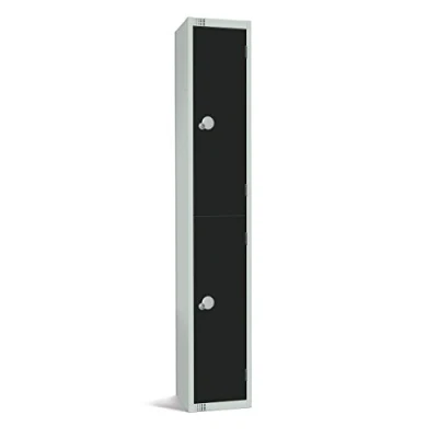 Image of The Products Store Two Door Compartment Locker School Work Storage 1800mm H x 300mm W 450mm D BLACK