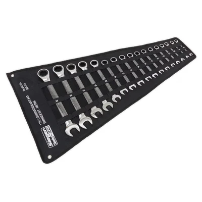 Image of Siegen Combination Ratchet Spanner Set 17pc Metric