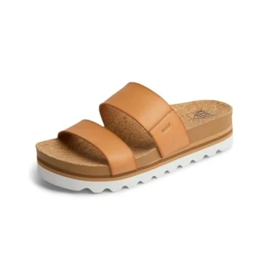 Image of Reef Cushion Vista HI Mules, Women&#039;s, Size: 3.5, Natural High quality imitation leather