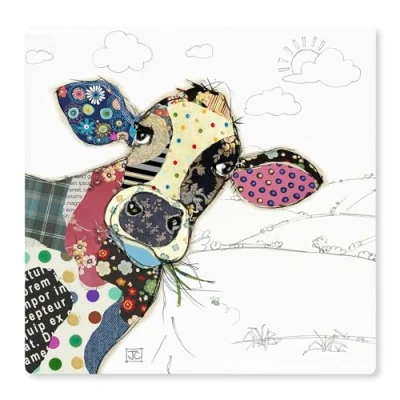 Image of Lesser &amp; Pavey Connie Cow Coasters British Designed Eco Cork Drinks For Modern Homes All Types of Cups Mugs Bug Art