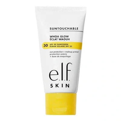 Image of e.l.f. SKIN Suntouchable Whoa Glow SPF 30, Sunscreen &amp; Makeup Primer For A Glowy Finish, Made With Hyaluronic Acid, Vegan Cruelty Free, Packaging May Vary, Sunburst