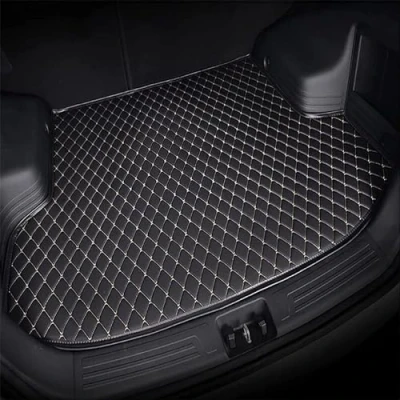 Image of TYGXING Car Leather Boot Mats for Porsche Cayenne Coupe 2019 2024, Waterproof Scratch proof and Non slip Trunk Liner Protection Mat Interior Accessories,B