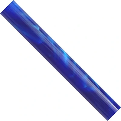Image of CHARNWOOD Woodturning AR25 Round Acrylic Pen Blank Blue with Pearl Swirl