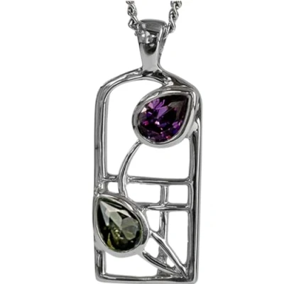 Image of CHARLES RENNIE MACKINTOSH Silver Pendant Dern Necklace. Jewellery gift box included. 598