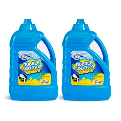 Image of Grafix Bubble Solution Bottle 1.8 litres x2 Bottles Large Mixture for Machines with a Funnel Assorted Colors