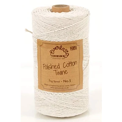 Image of NO.5 (2MM) EVERLASTO Polished Cotton Twine Spool 0.5KG 1KG (1KG Spool)