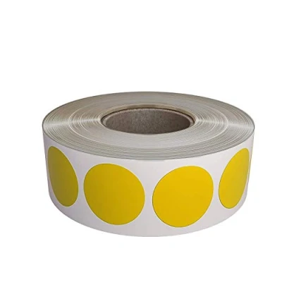 Image of Royal Green Yellow Sticky Dots for Color Coding on Rolls 19mm Permanent Adhesive Round Sticker Labels 1.9cm 1050 Pack