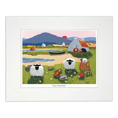 Image of &#039;Nice to See Ewe&#039; Mounted Print by Thomas Joseph Sheep Art