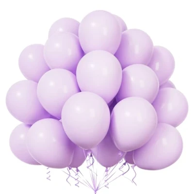 Image of Teselife Pastel Purple Balloons, 50Pcs 12 Inch Macaron Baby Pale Lavender Lilac Latex Balloon Arch Garland Kit Girl Kid Birthday Wedding Anniversary Engagement Shower Party Decorations