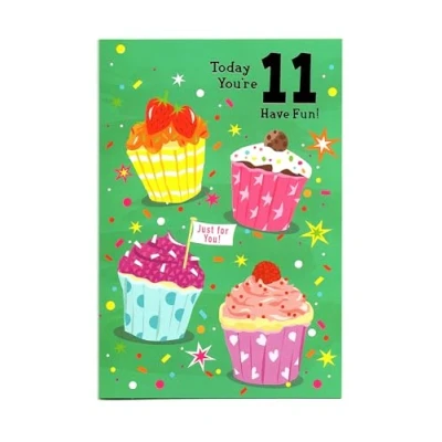 Image of Birthday Card for Eleven (11) Year Old Girl
