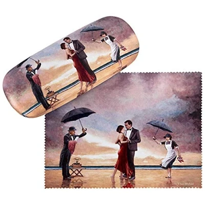 Image of VON LILIENFELD Glasses Case Theo Michael Hommage to the Singing Butler Present Cleaning Cloth Spectacle Cases Lightweight Stable Art