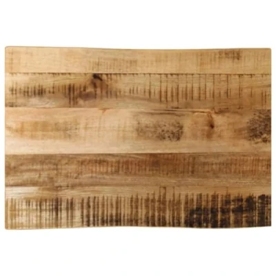 Image of vidaXL Solid Mango Wood Table Top Rustic Live Edge Design 60x40x2.5 cm For Home &amp; Office Use Easy Clean Surface Dining/Work