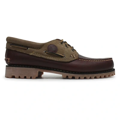 Image of Timberland Authentic 3 EYE Boat shoes, Men&#039;s, Size: 11.5, Burgundy Leather