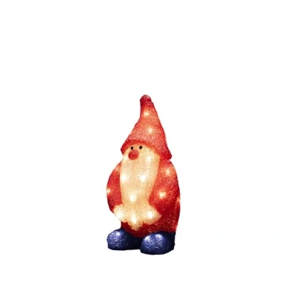 Image of Konstsmide Christmas Outdoor Figures Decoration/Outside Lights LED Acrylic Santa Claus/Outdoor Lighting (IP44) / 32 Warm White LEDs/Transparent Cable