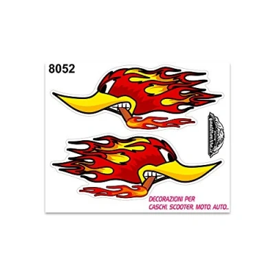 Image of 4R Quattroerre.it Sticker Woodpecker and Flames, 14 x 16 cm