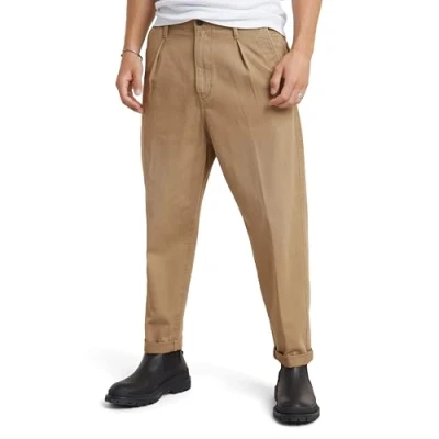 Image of G Star Men&#039;s Pleated Chino Relaxed Tapered, Beige/khaki (safari D24543 C962 B444), 31W / 30L
