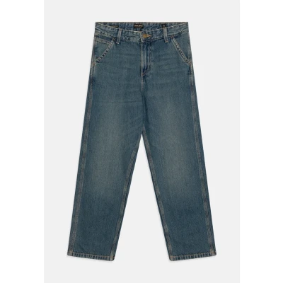 Image of Jack &amp; Jones Junior Jjichris Jjworker Straight leg jeans for kids, Size: 16y, Blue denim