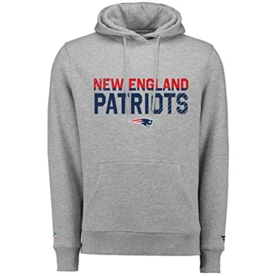 Image of Fanatics New England Patriots NFL Fade Out Overhead Mens Hoodie Grey M