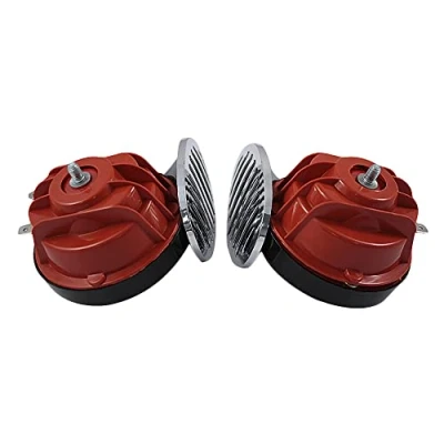 Image of Twin Air Horn Set Dual Tone Electric Snail Horns 110DB 12V Siren Super Loud Universal For Car Van Motorcycle Bike Boat