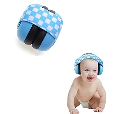 Image of Infant Ear Defenders, Newborn Sound Cancelling Headphones, Adjustable Hearing Protection Safety Earmuffs, Baby Folding Noise Reduction Protectors For 0 3 Kids Children Sleeping Airplane (Blue)