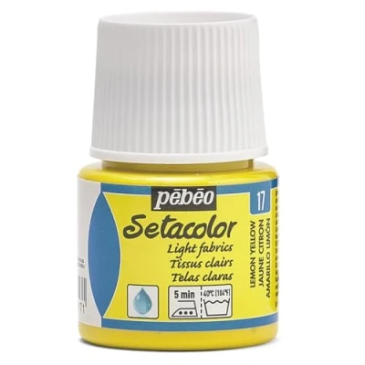 Image of Pebeo Setacolor Light Fabric Paint 45 Milliliter Bottle, Lemon,Lemon