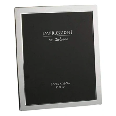 Image of Juliana Unisex Impressions Silver Plated Flat Edge Photo Frame 8x10