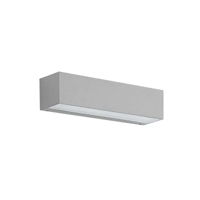 Image of Lucande LED wall lamp Lengo, 25 cm, silver, 1 bulb, IP65