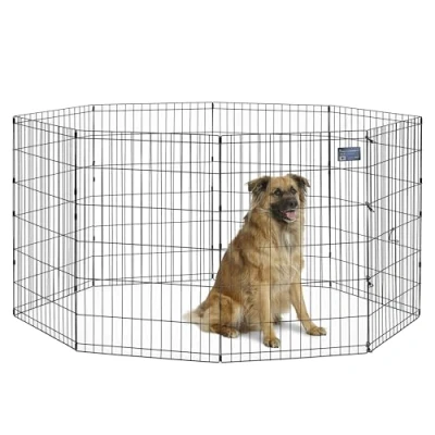 Image of MidWest Homes for Pets Dog Exercise Pen &amp; Playpen without a Door; 60.96 cm by 91.44 cm; Black E Coated; 550 36