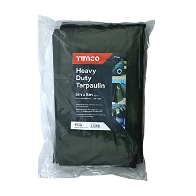 Image of TIMCO Tarpaulin Heavy Duty and Waterproof cover 5 x 8m Green