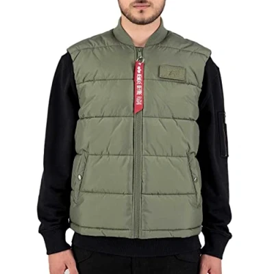 Image of Alpha Industries Men&#039;s Puffer LW Vest, Sage Green, XL