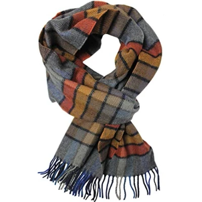 Image of Rotfuchs scarf woven trendy red brown100% wool (Merino)