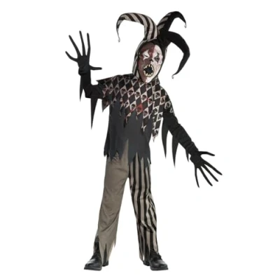 Image of (PKT) (9904750) Child Boys Twisted Jester Costume (6 8yr)