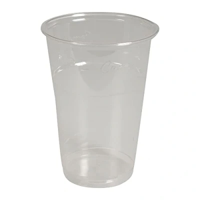 Image of ABENA Gastro Line Clear Disposable Plastic Cups,Eco Friendly Construction From Plant Derived Starch,Completely Design,Compostable and Biodegradable Party Cups Clear,25cl 50PK