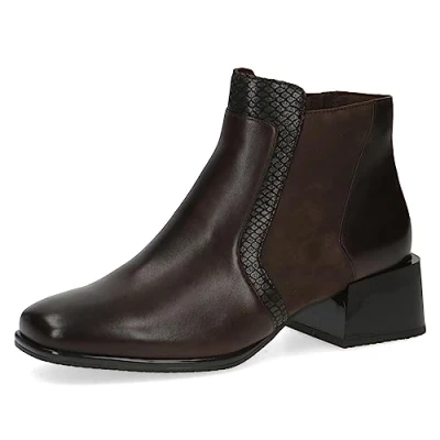 Image of CAPRICE Women&#039;s Flat Ankle Boot, Dk Brown Comb, 6.5 UK, 9 25339 41 Model