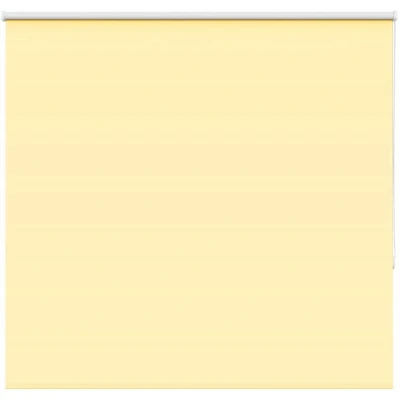 Image of vidaXL Roller Blind Blackout Yellow 160x175 cm Fabric Width 156.6 Polyester