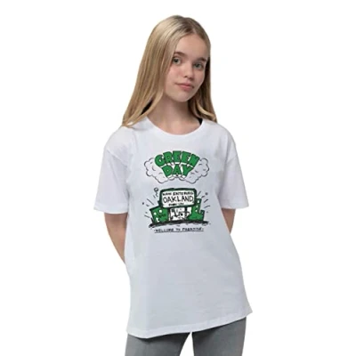 Image of Green Day Kids T Shirt Welcome to Paradise New Official White Ages 3 14 Yrs, White, M/7 8 Years