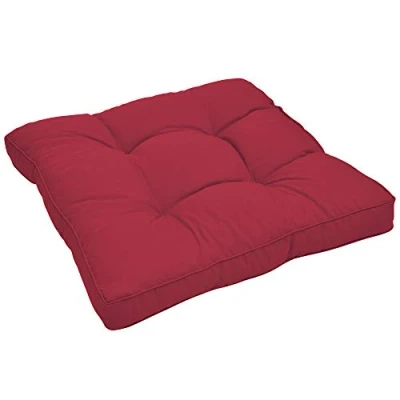 Image of Beautissu Lounge Cushion Xluna Seat Pad 60 x 10 cm Rattan Outdoor Garden Chair Patio Furniture for Sitting Red