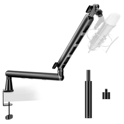 Image of EMART Microphone Boom Arm, Low Profile Mic Arm 360 Rotatable Adjustable, Stand with Screw Adapter, Cable Management, Desk Mount for HyperX Blue Yeti,Podcast Streaming Gaming Studio