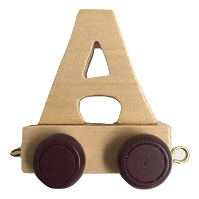 Image of Childrens Personalised Wooden Alphabet Letter Train A Z Name Set All Letters Available (Letter A)