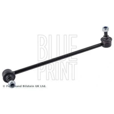 Image of 548301E000, 548301E100, 548301G000, 548301G500 Anti roll bar link BLUE PRINT ADG08582 Front Axle Left 285mm M10 x 1,25 with nuts Steel black