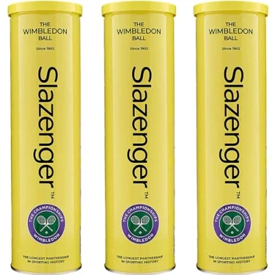 Image of Slazenger WIMBLEDON Tennis Ball TIN 12 Balls (3 x 4)